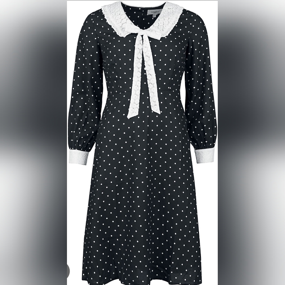 Timeless London Polka Dot Lace Collar Size 16